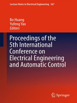 cover image of Proceedings of the 5th International Conference on Electrical Engineering and Automatic Control